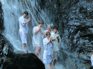 Waterfall Meditation at the end of autumn as part of my Japanese Religion class. Just a bit worst than awkward first meetings.