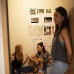 3 students in dorm room