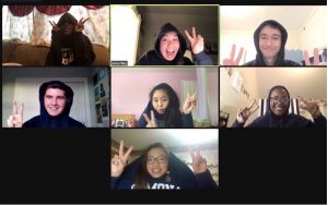 zoom screen with mentees smiling