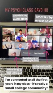 image of psych class on zoom