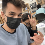 Giuliano with lab partner, Tymmaa