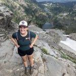 Abby on mountain trail